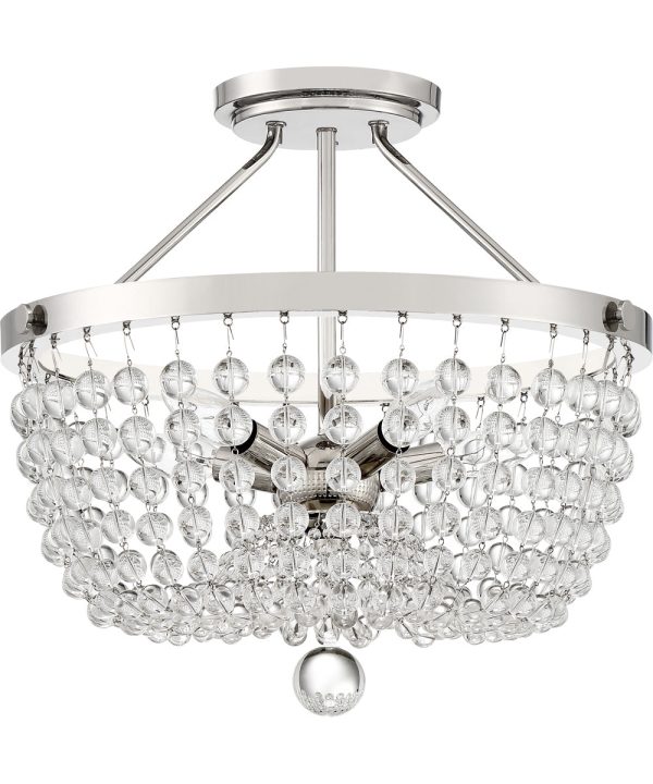 Teresa Large 5-light Semi Flush Mount Polished Nickel Sale