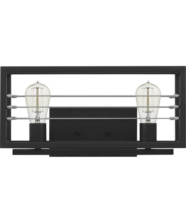 Awendaw Medium 2-light Bath Light Matte Black Online Sale