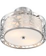 Abode Small 2-light Semi Flush Mount Polished Chrome Fashion