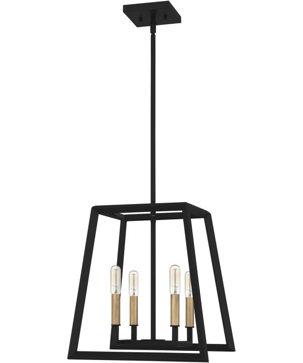 Tilly 4-light Pendant Matte Black on Sale