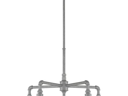 Squire 5-light Chandelier Galvanized Fashion