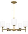 Aria 5-light Chandelier Weathered Brass on Sale