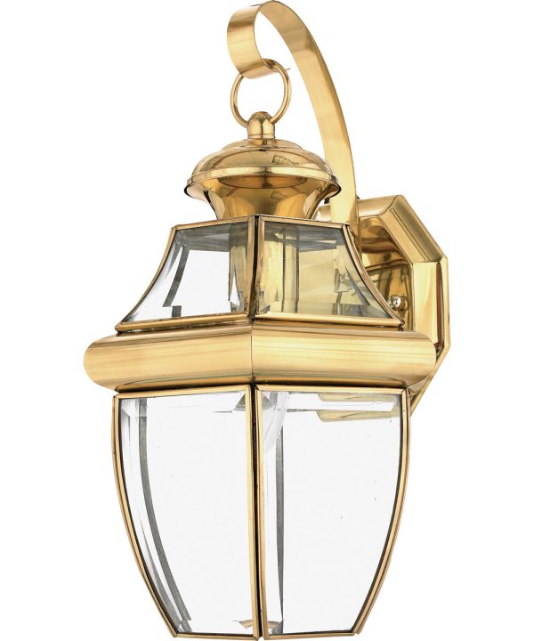 Newbury Medium 1-light Outdoor Wall Light Polished Brass Fashion