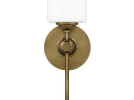 Aria Small 1-light Wall Sconce Weathered Brass Online now