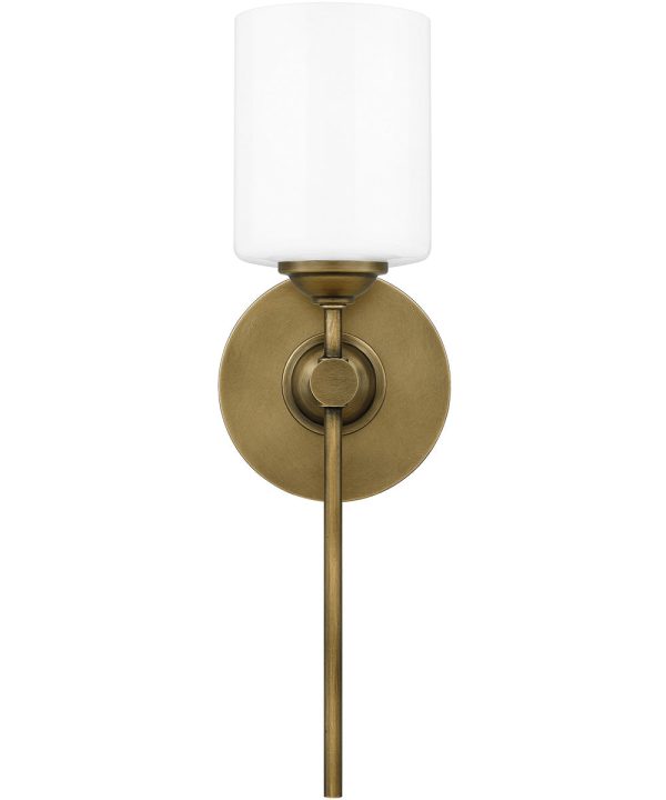 Aria Small 1-light Wall Sconce Weathered Brass Online now