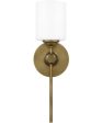 Aria Small 1-light Wall Sconce Weathered Brass Online now