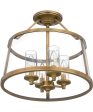 Barlow 4-light Semi Flush Mount Weathered Brass For Discount