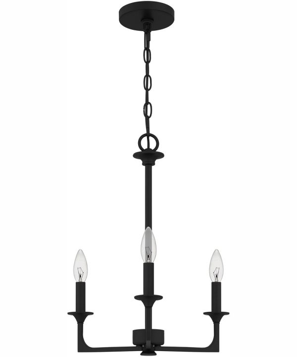 Prescott Medium 3-light Chandelier Matte Black Sale