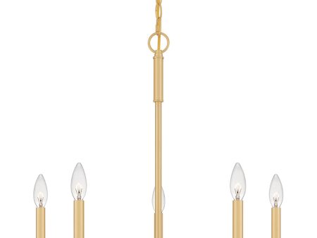 Abner 5-light Chandelier Aged Brass Online now