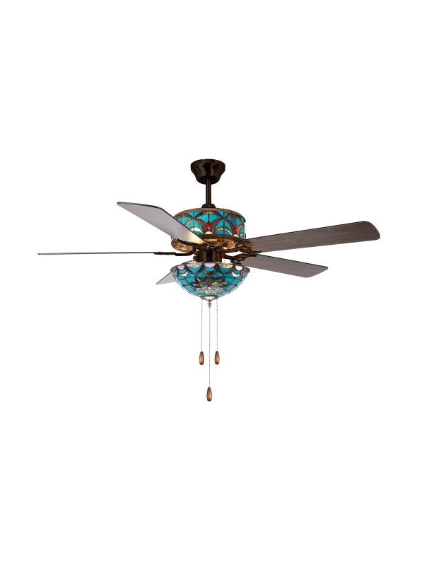 Adover Tiffany Ceiling Fan With Remote Supply