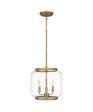 Tapley Small 3-light Mini Pendant Weathered Brass on Sale