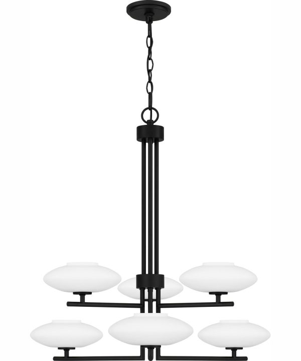 Quoizel Chandelier 6-light Chandelier Matte Black Supply