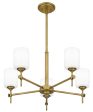 Aria 5-light Chandelier Weathered Brass on Sale