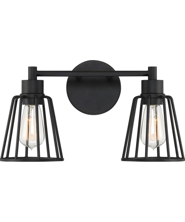 Atticus Medium 2-light Bath Light Earth Black Online now