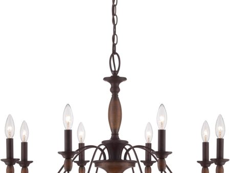 Holbrook 8-light Chandelier Tuscan Brown Hot on Sale