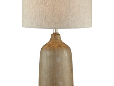 Wollaton 1-Light Table Lamp 2-Tone Ceremic Body Fabric Shade Sale