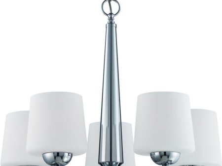 23 W Astoria 5-Light Chandelier Chrome Cheap