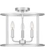 Abner 3-light Semi Flush Mount Polished Chrome Fashion