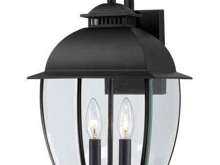 Bain Medium 2-light Outdoor Wall Light Mystic Black Online