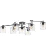 Axel 7-Light Extra Large Semi-Flush Mount in Brushed Nickel Online Sale