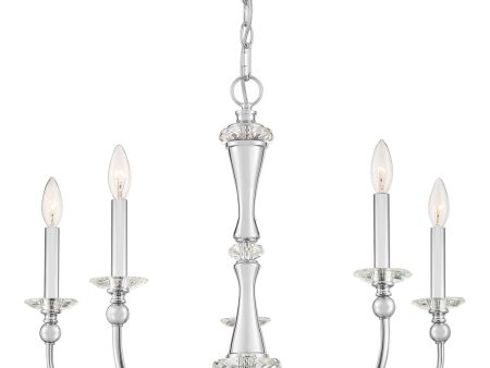 Mila 5-light Chandelier Polished Chrome For Discount