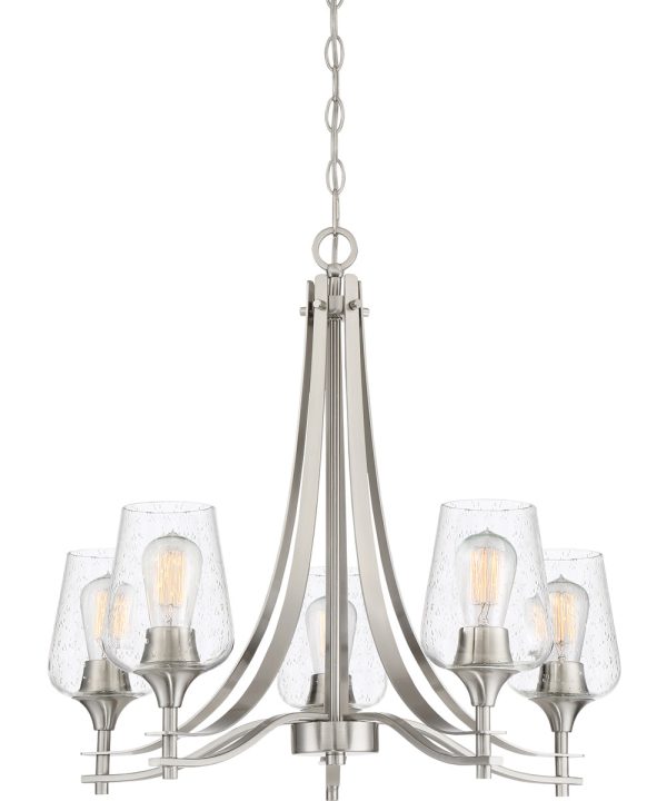 Towne 5-light Chandelier Brushed Nickel Supply