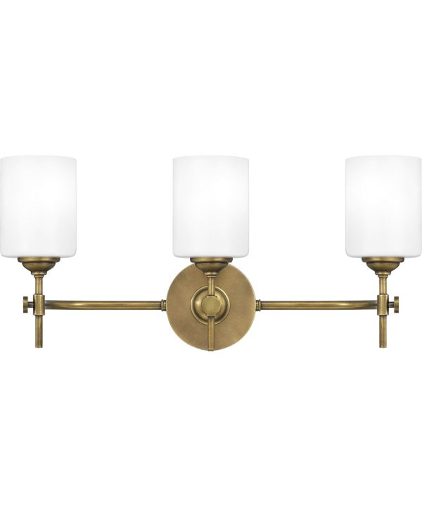 Aria Large 3-light Bath Light Weathered Brass Online now