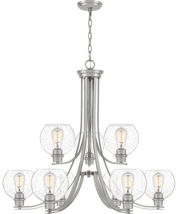 Pruitt 9-light Chandelier Brushed Nickel Sale