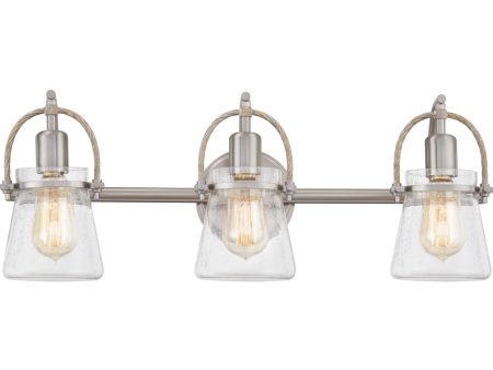 Stafford Large 3-light Bath Light Brushed Nickel Online Sale