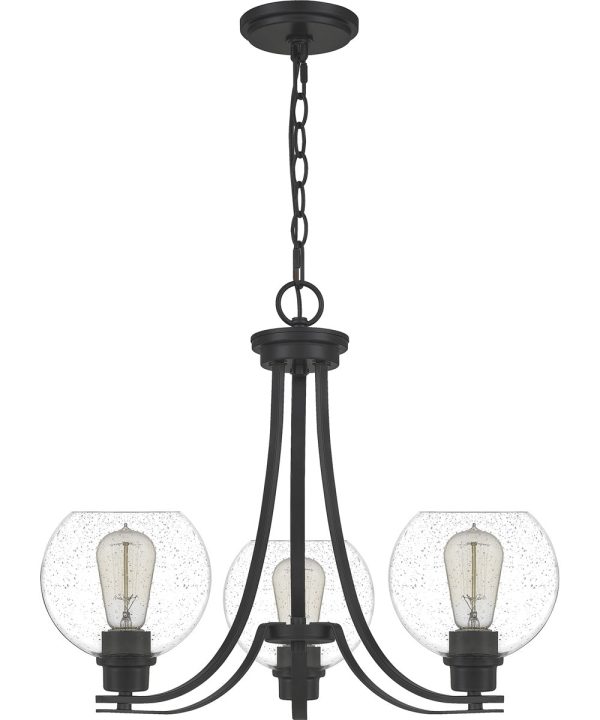 Pruitt 3-light Chandelier Matte Black For Discount