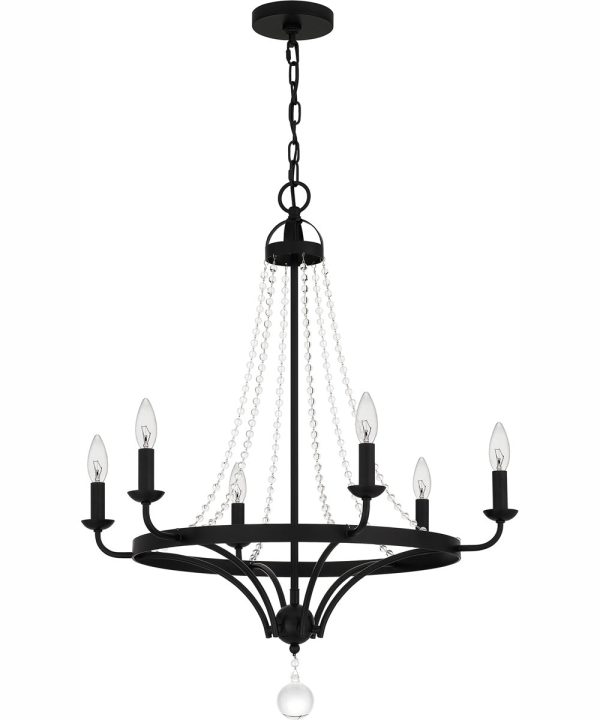 Adelaide 6-light Chandelier Matte Black Online Sale