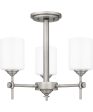 Aria 3-light Semi Flush Mount Antique Polished Nickel on Sale