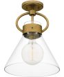 Webster 1-light Semi Flush Mount Weathered Brass Online Sale