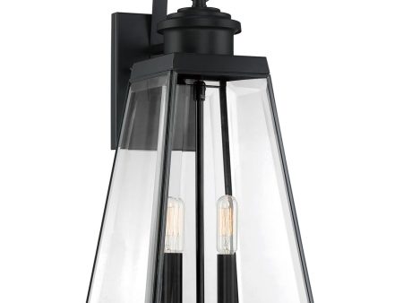 Paxton Large 2-light Outdoor Wall Light Matte Black on Sale