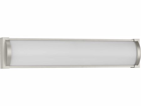 Barril 24 in. Medium Modern Integrated LED Linear Vanity Light Brushed Nickel Fashion