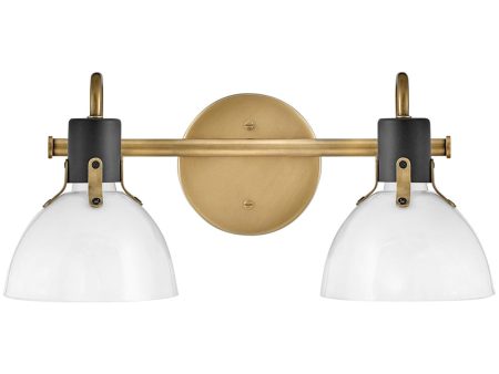 Argo 2-Light Two Light Vanity in Heritage Brass For Discount