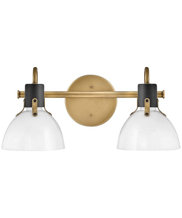 Argo 2-Light Two Light Vanity in Heritage Brass For Discount