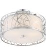 Abode Medium 3-light Semi Flush Mount Polished Chrome on Sale