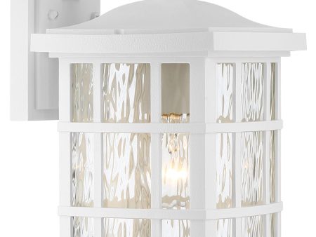 Stonington Medium 1-light Outdoor Wall Light  Coastal Armour White Lustre For Sale