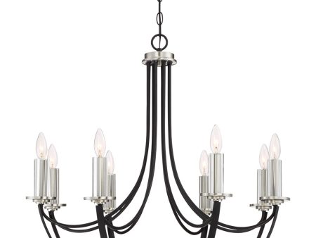 Alana 8-light Chandelier Mystic Black For Discount