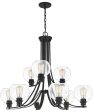 Pruitt 9-light Chandelier Matte Black For Discount