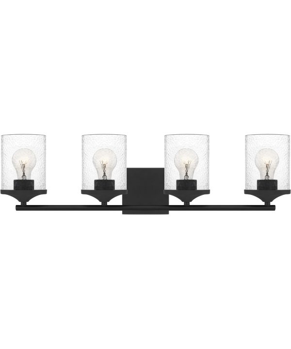 Abner Extra Large 4-light Bath Light Matte Black Fashion