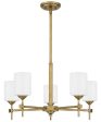 Aria 5-light Chandelier Weathered Brass on Sale