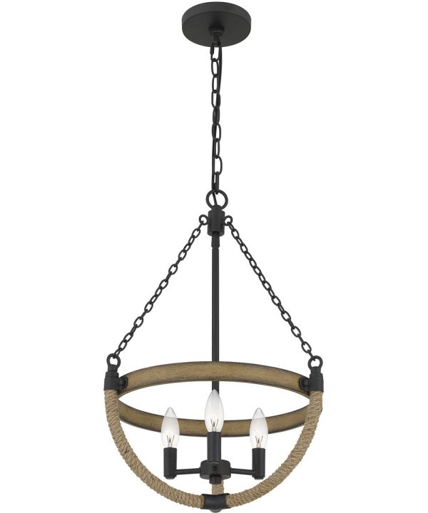 Wagner 3-light Pendant Matte Black Supply