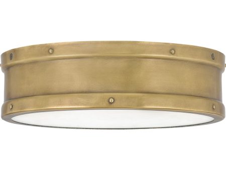 Ahoy  Flush Mount Weathered Brass Fashion