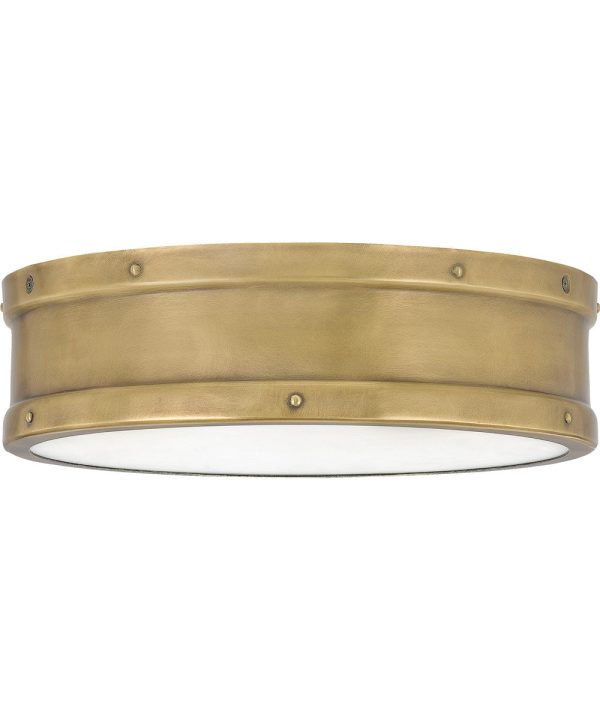 Ahoy  Flush Mount Weathered Brass Fashion