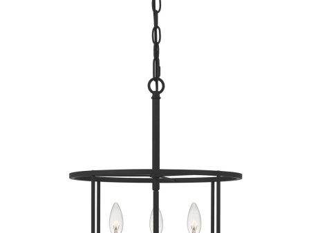 Abner 3-light Pendant Matte Black Online Hot Sale