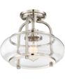 Trilogy Small 1-light Semi Flush Mount Brushed Nickel Discount