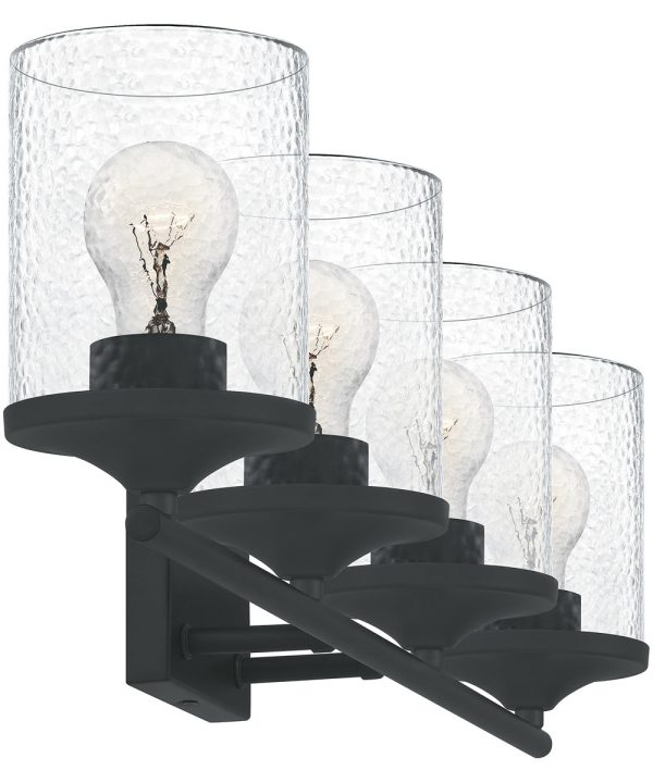 Abner Extra Large 4-light Bath Light Matte Black Fashion