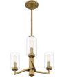 Sunburst 3-light Chandelier Weathered Brass Online